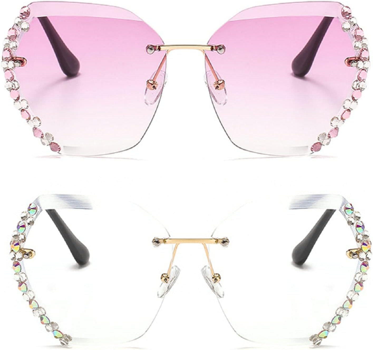Солнцезащитные очки без оправы Willochra со стразами, женские, сексуальные, с бриллиантами, квадратной формы, конфетных цветов, градиентные, для вечеринок, женские, 2pcs-clear&purple
Солнцезащитные очки без оправы Willochra со стразами, женские, сексуальные, с бриллиантами, квадратной формы, конфетных цветов, градиентные, для вечеринок, женские, 2pcs-clear&purple