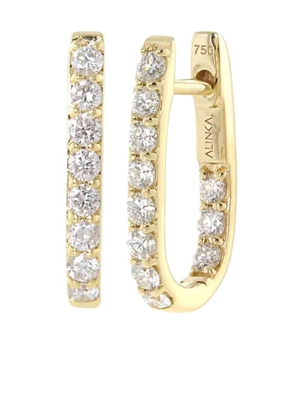 Серьги-кольца из 18-каратного золота с бриллиантовым паве ALINKA, золотой
Серьги-кольца из 18-каратного золота с бриллиантовым паве ALINKA, золотой