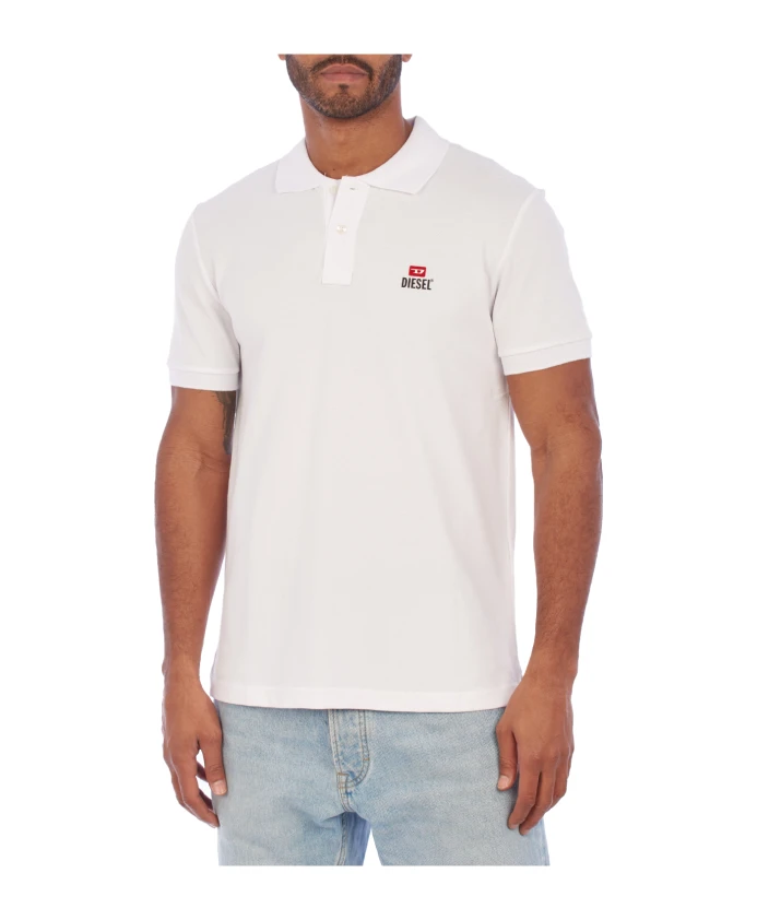 Классическая хлопковая рубашка поло Diesel, белый
Классическая хлопковая рубашка поло Diesel, белый