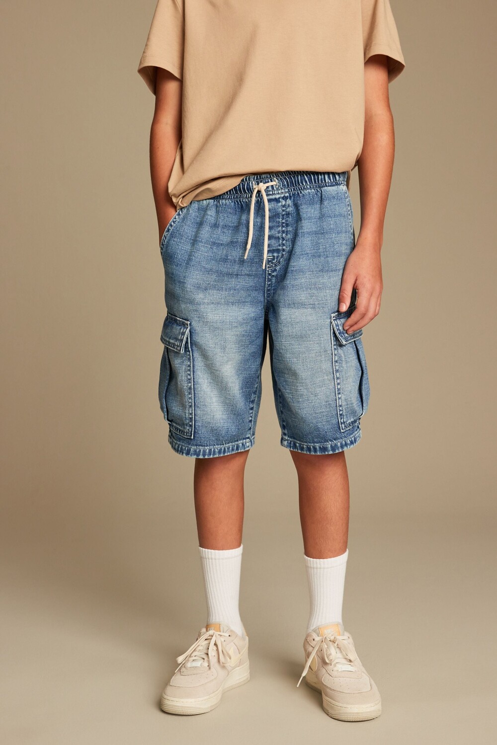 Джинсовые шорты карго (3–16 лет) Next, синий 
Джинсовые шорты карго (3–16 лет) Next, синий