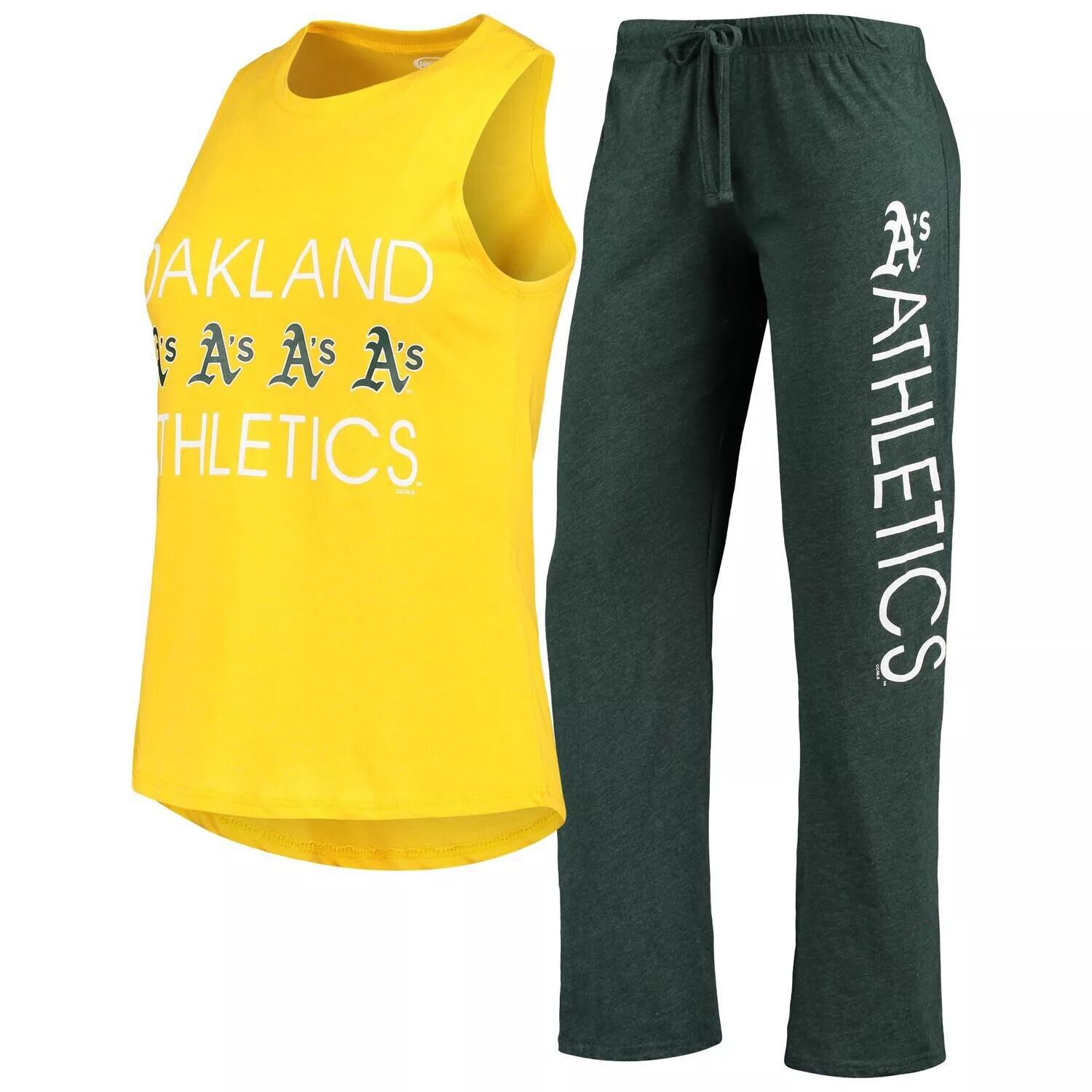 Женский комплект Concepts Sport Green/Gold Oakland Athletics Meter Muscle Майка и брюки для сна
Женский комплект Concepts Sport Green/Gold Oakland Athletics Meter Muscle Майка и брюки для сна