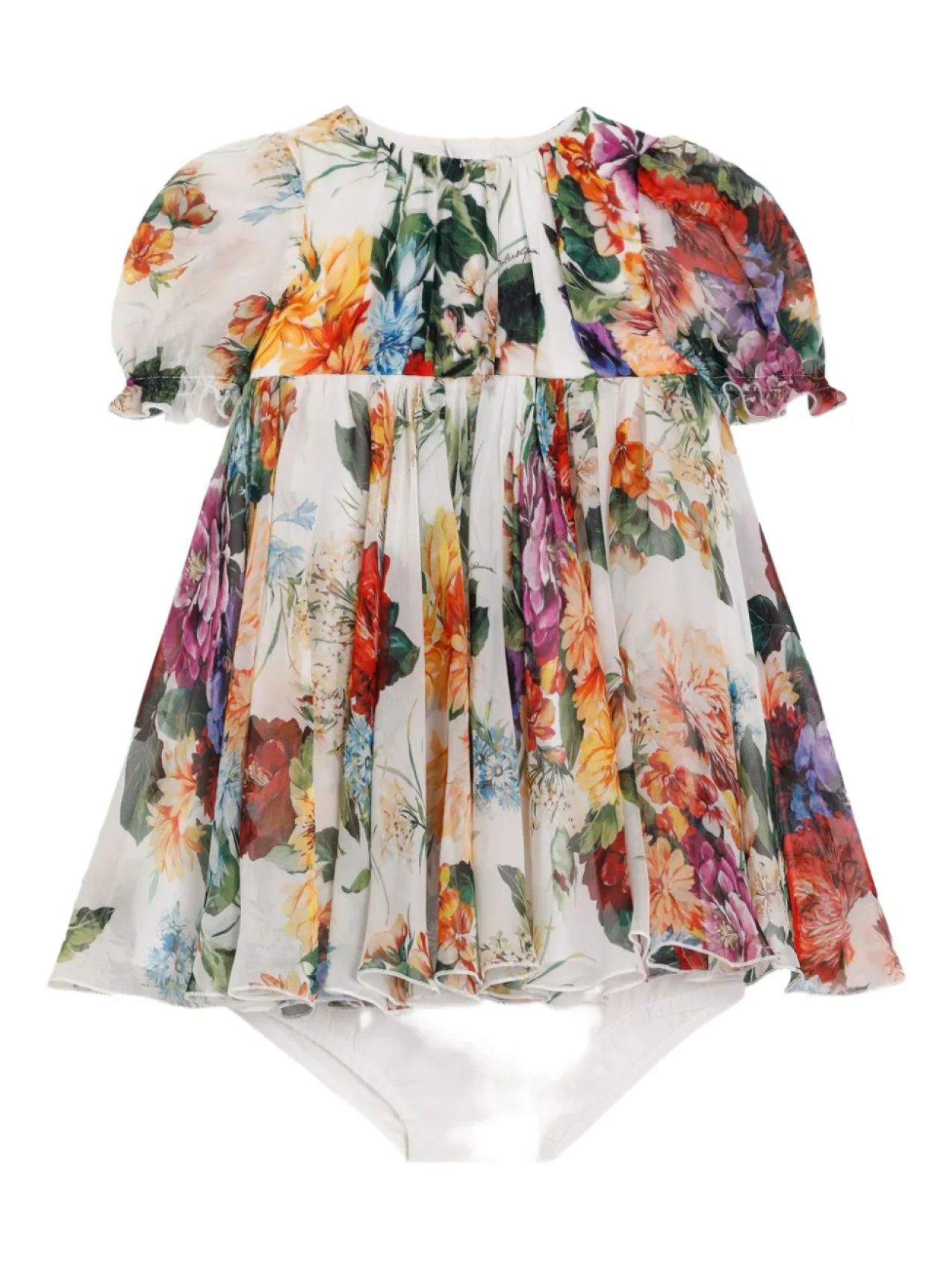 Платье из шифона с цветочным принтом Dolce & Gabbana Kids, белый
Платье из шифона с цветочным принтом Dolce & Gabbana Kids, белый