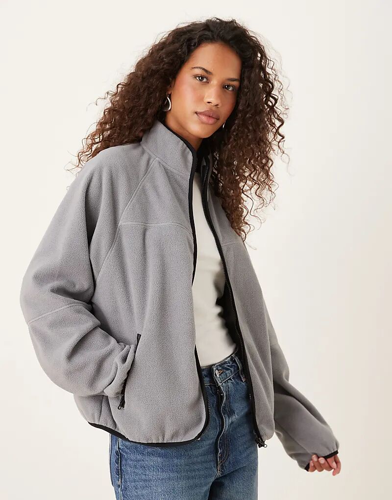 Флисовая кофта ASOS DESIGN на молнии, антрацитового цвета, с черной окантовкой
Флисовая кофта ASOS DESIGN на молнии, антрацитового цвета, с черной окантовкой