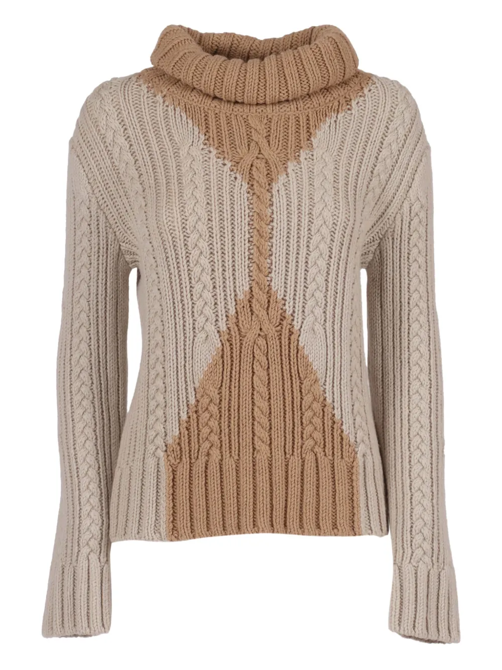 Вязаный свитер с воротником-гольф Lorena Antoniazzi, нейтральный
Вязаный свитер с воротником-гольф Lorena Antoniazzi, нейтральный