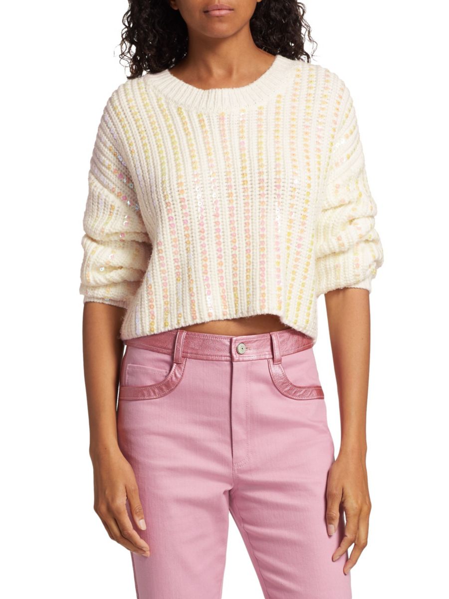 Укороченный свитер Phoebe, украшенный пайетками Cinq à Sept, слоновая кость
Укороченный свитер Phoebe, украшенный пайетками Cinq à Sept, слоновая кость