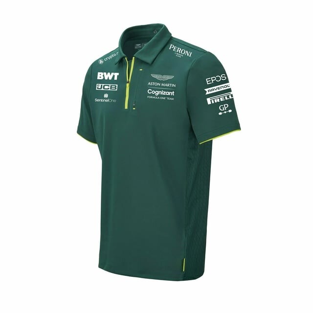 Зеленая мужская рубашка-поло официальной команды Counceant F1 Aston Martin, зеленый
Зеленая мужская рубашка-поло официальной команды Counceant F1 Aston Martin, зеленый
