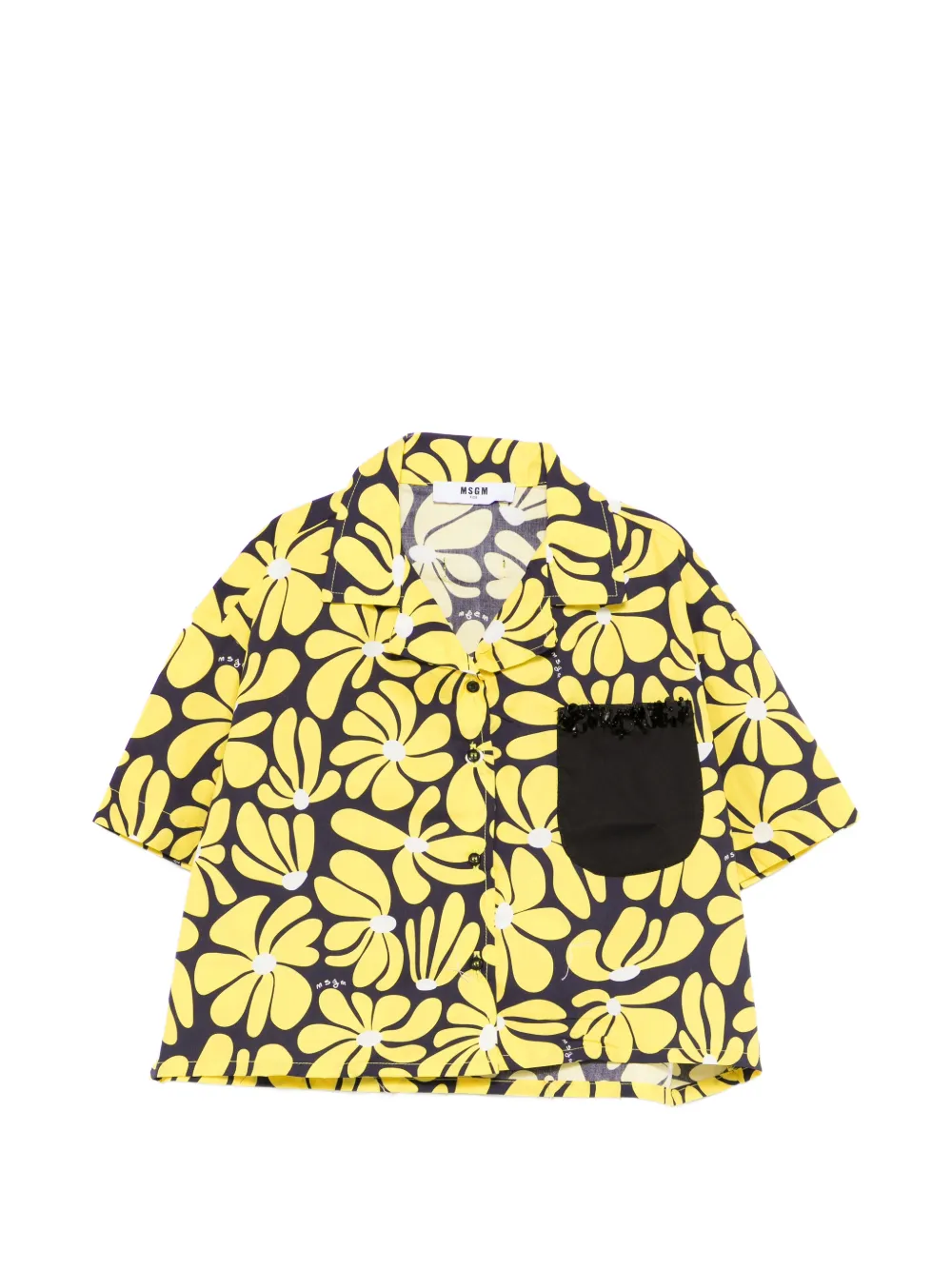 Рубашка с цветочным принтом Msgm Kids, желтый
Рубашка с цветочным принтом Msgm Kids, желтый