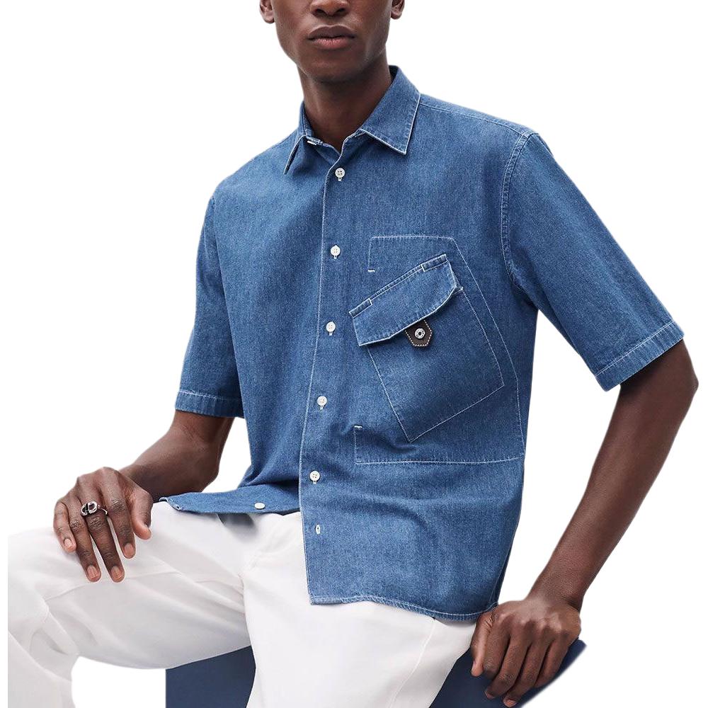 HERMES Рубашка мужская стираемая indigo
HERMES Рубашка мужская стираемая indigo