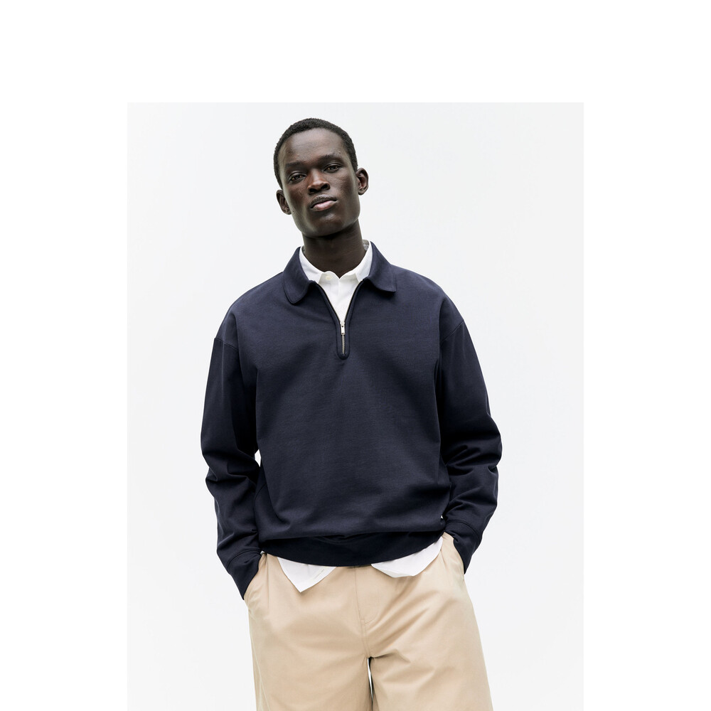 Мужская базовая хлопковая рубашка-поло Arket с длинными рукавами, темно-синий
Мужская базовая хлопковая рубашка-поло Arket с длинными рукавами, темно-синий