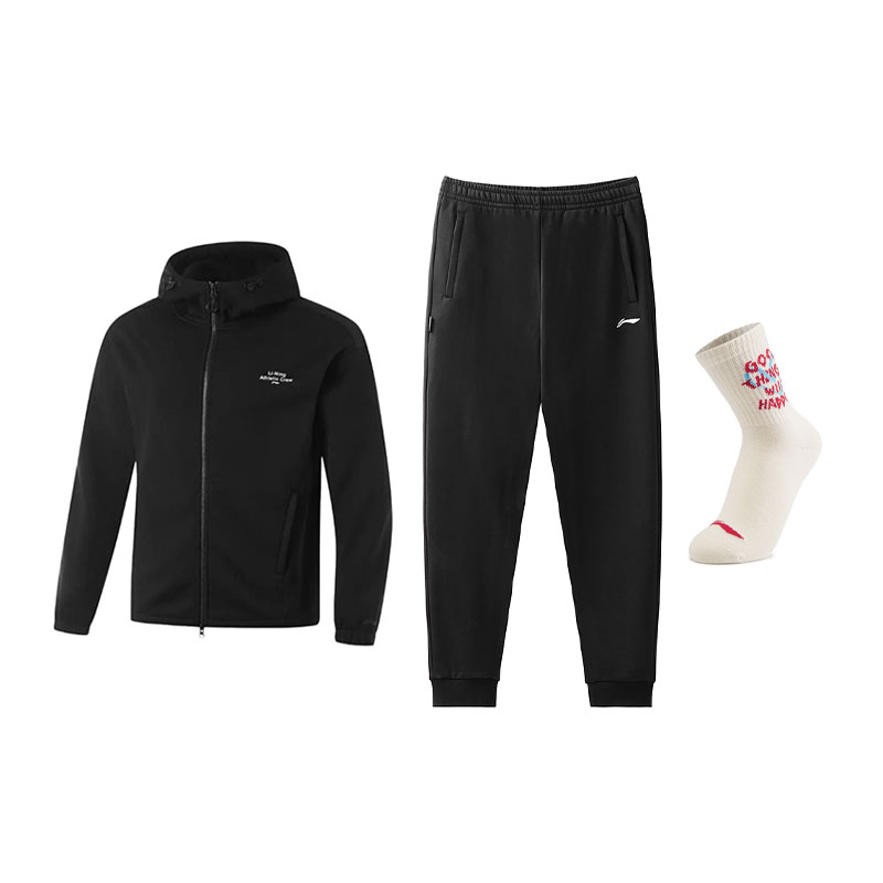 Li Ning Casual Sportswear Men's Li-Ning, черный top+черный pants (includes socks)
Li Ning Casual Sportswear Men's Li-Ning, черный top+черный pants (includes socks)