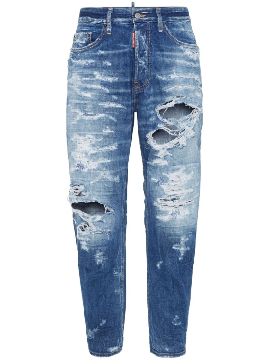 Джинсы прямого кроя с эффектом потертости DSQUARED2, синий
Джинсы прямого кроя с эффектом потертости DSQUARED2, синий