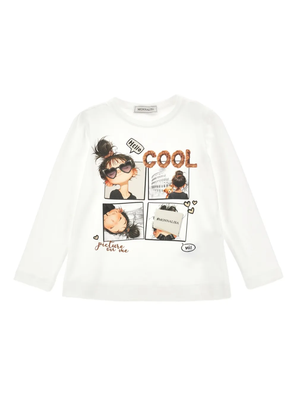 Футболка с графичным принтом Monnalisa, белый
Футболка с графичным принтом Monnalisa, белый