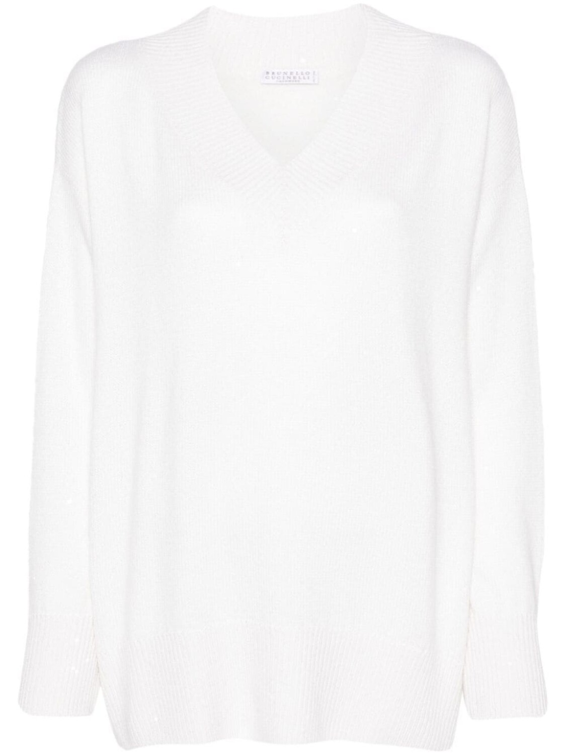 Brunello Cucinelli джемпер с V-образным вырезом и пайетками, нейтральный цвет
Brunello Cucinelli джемпер с V-образным вырезом и пайетками, нейтральный цвет