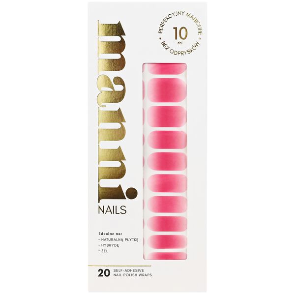 Самоклеящийся лак для ногтей розовый омбре, 20 шт./1 упаковка. Manni Nails
Самоклеящийся лак для ногтей розовый омбре, 20 шт./1 упаковка. Manni Nails