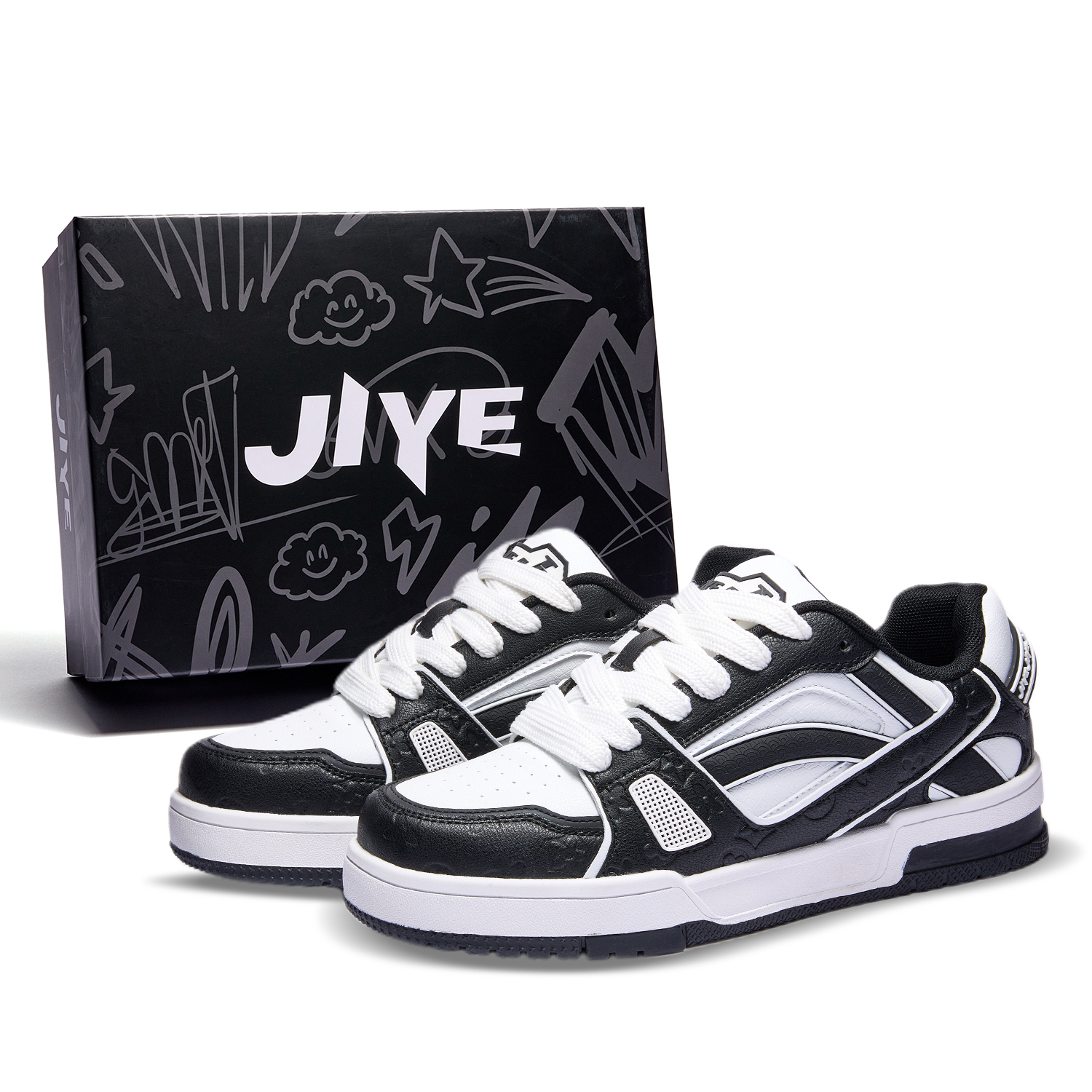 JIYE Юнисекс скейтборд кроссовки низкие серо-сине-черно-белые черно-белые, цвет Black White
JIYE Юнисекс скейтборд кроссовки низкие серо-сине-черно-белые черно-белые, цвет Black White