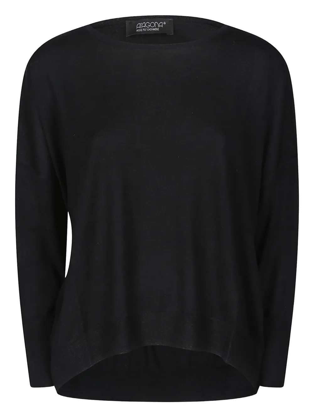 Вязаный джемпер с вырезом лодочка Aragona, черный
Вязаный джемпер с вырезом лодочка Aragona, черный