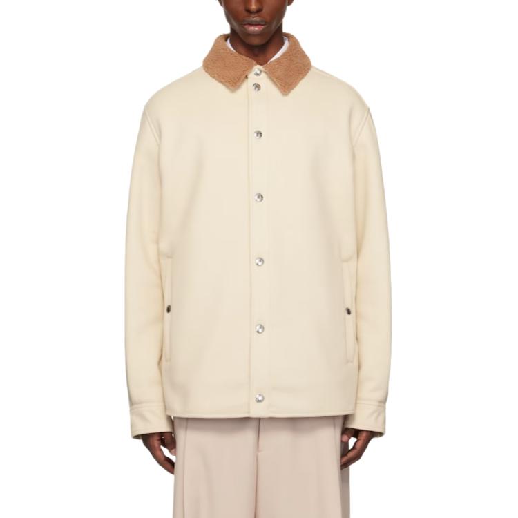 Твилловая рубашка-куртка Moncler, айвори
Твилловая рубашка-куртка Moncler, айвори