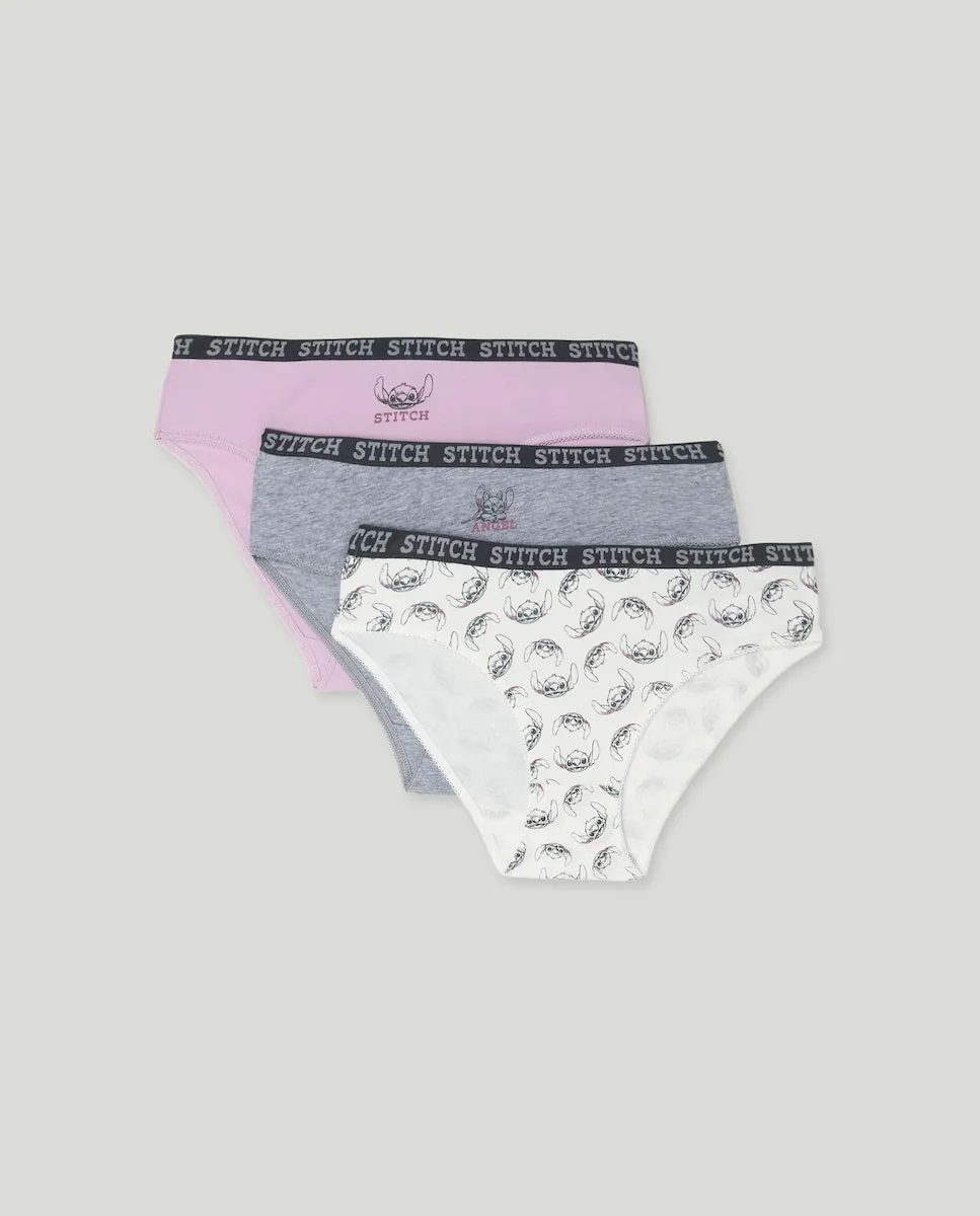 Набор из трех трусиков для девочки с изображением Стич Cotton Juice, мультиколор
Набор из трех трусиков для девочки с изображением Стич Cotton Juice, мультиколор