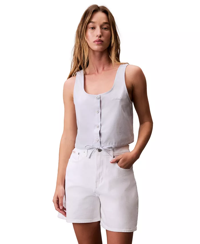 Женская укороченная майка с завязкой на подоле Calvin Klein Jeans, синий
Женская укороченная майка с завязкой на подоле Calvin Klein Jeans, синий