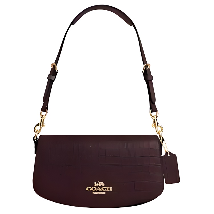 Кожаная сумка через плечо среднего размера женская золотая и бордовая COACH
Кожаная сумка через плечо среднего размера женская золотая и бордовая COACH