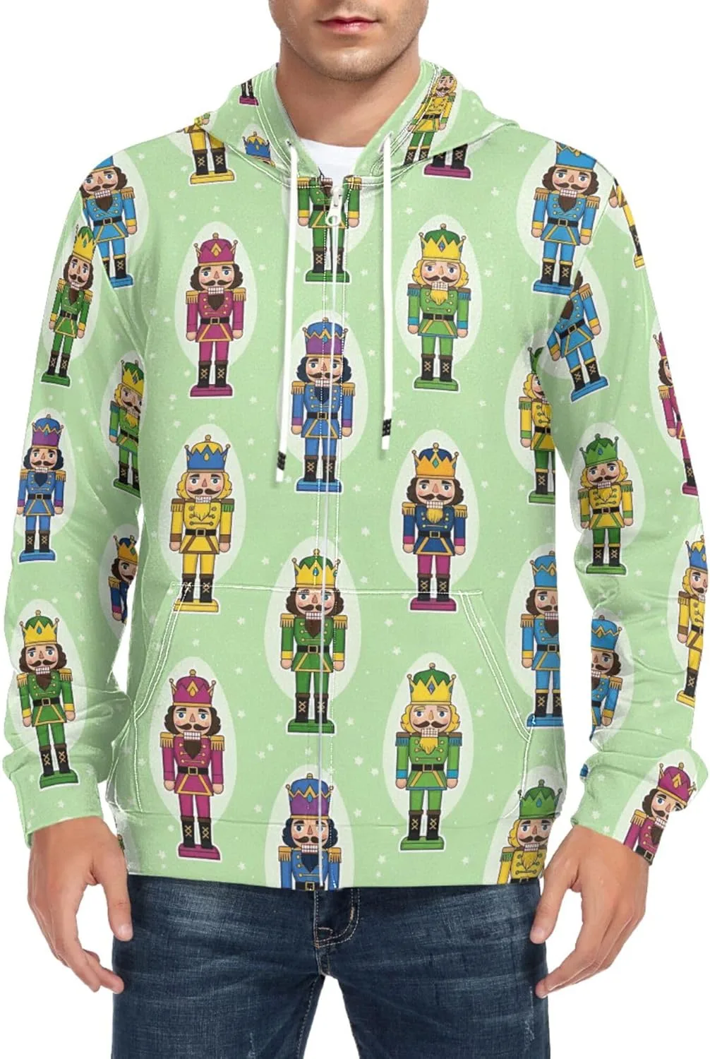 Мужская толстовка с молнией Nutcracker Green с карманом CUPADA
Мужская толстовка с молнией Nutcracker Green с карманом CUPADA