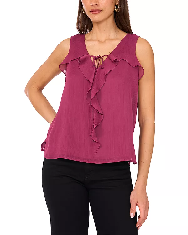 Блузка без рукавов с оборками спереди Vince Camuto, розовый
Блузка без рукавов с оборками спереди Vince Camuto, розовый