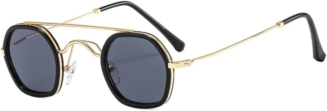 Ретро солнцезащитные очки с двойными перемычками и многоугольными линзами для женщин, модные, с прозрачными градиентными линзами, защита от УФ-излучения UV400, для мужчин в стиле панк UUPTTPL, Black Golden Grey
Ретро солнцезащитные очки с двойными перемычками и многоугольными линзами для женщин, модные, с прозрачными градиентными линзами, защита от УФ-излучения UV400, для мужчин в стиле панк UUPTTPL, Black Golden Grey