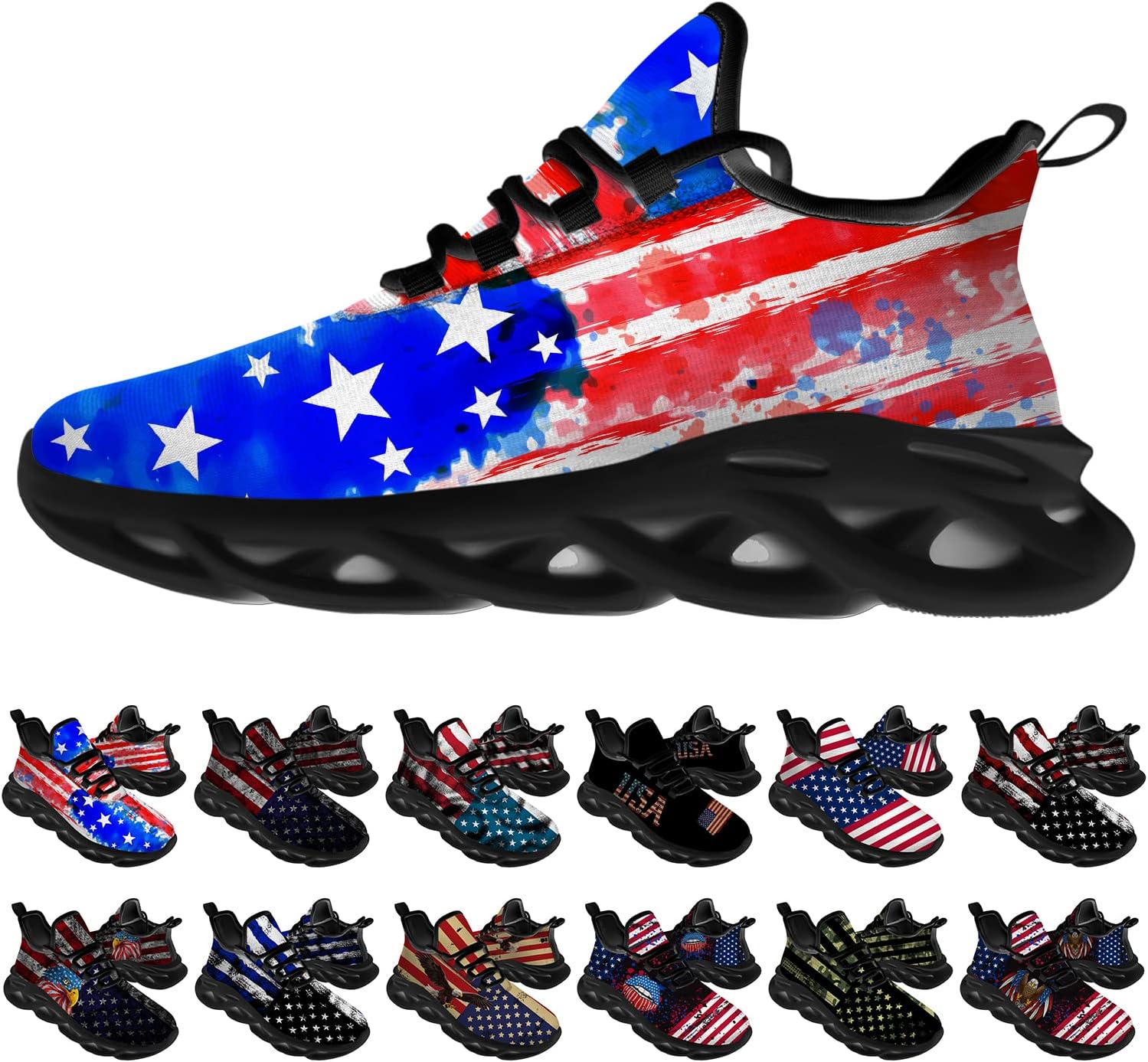 Кроссовки Ciadoon с американским флагом для мужчин и женщин, спортивные кроссовки для бега, ходьбы и тенниса, подарки для мальчиков и девочек, синий
Кроссовки Ciadoon с американским флагом для мужчин и женщин, спортивные кроссовки для бега, ходьбы и тенниса, подарки для мальчиков и девочек, синий