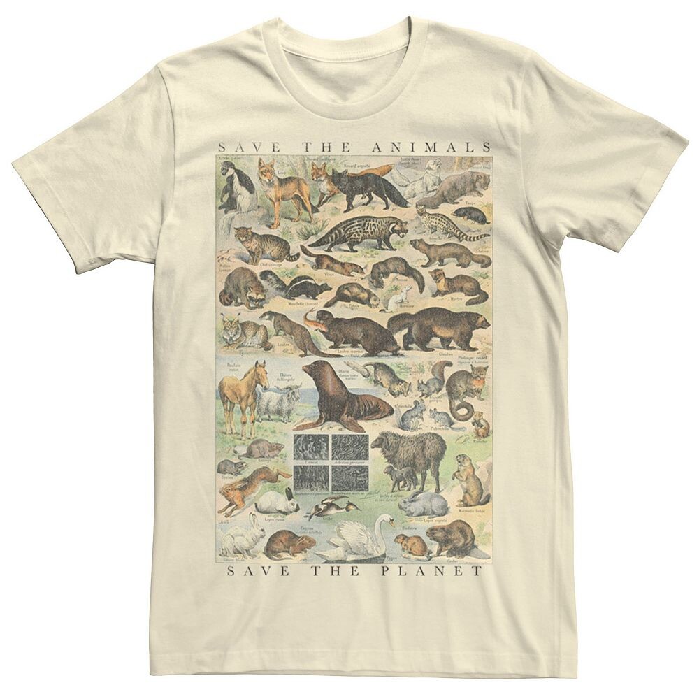 Мужская футболка с плакатом Fifth Sun Save Animals Licensed Character, цвет Natural
Мужская футболка с плакатом Fifth Sun Save Animals Licensed Character, цвет Natural