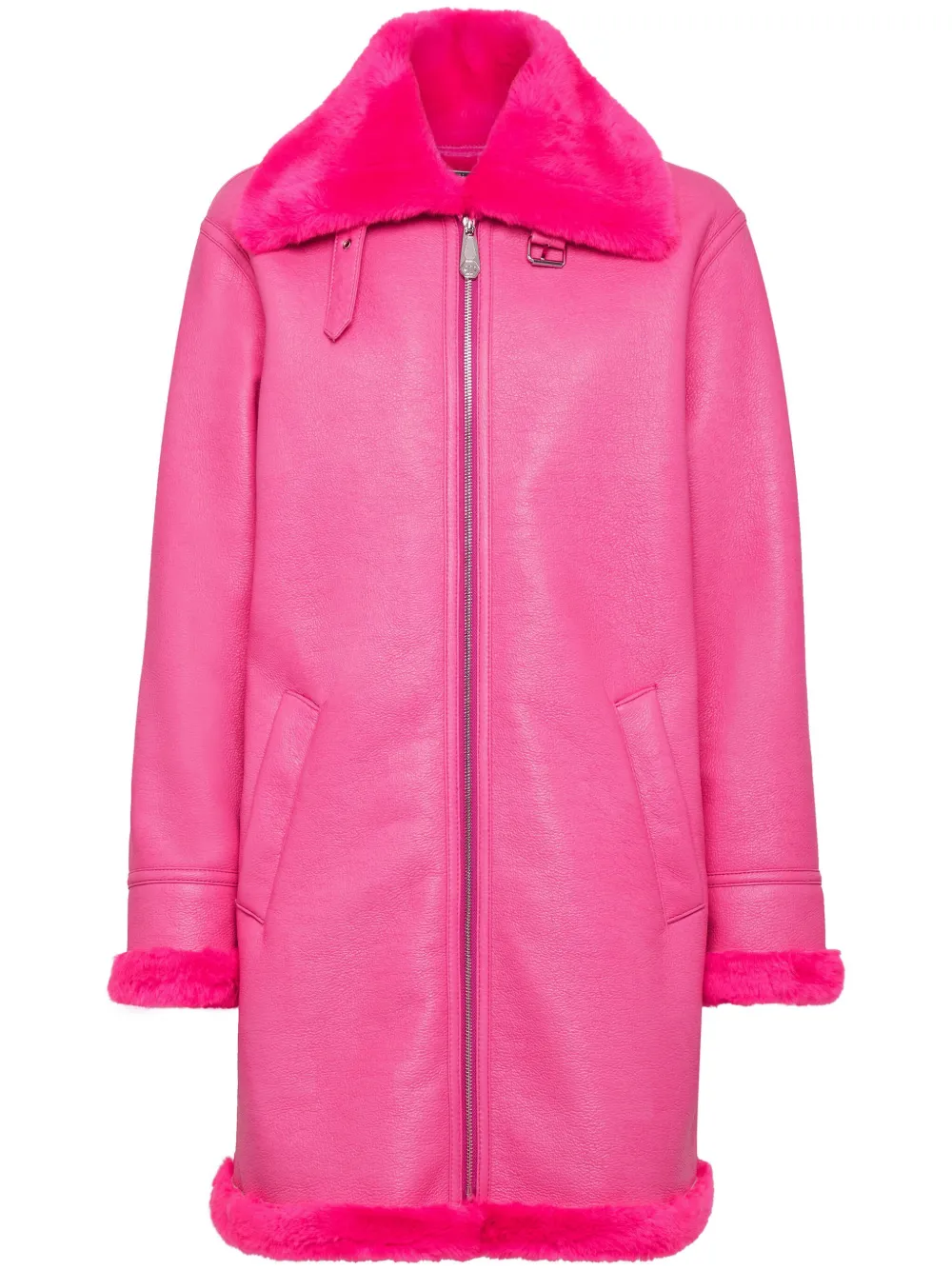 Пальто-авиатор из эко-баранины Skull&Bones Philipp Plein, розовый
Пальто-авиатор из эко-баранины Skull&Bones Philipp Plein, розовый