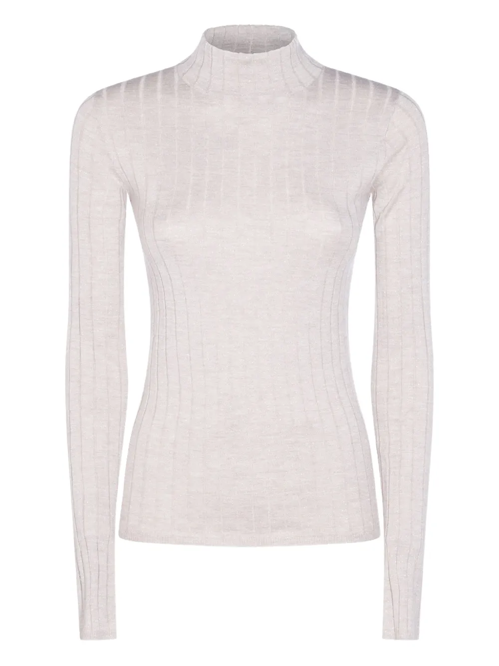 Футболка в рубчик с высоким воротником Brunello Cucinelli, нейтральный
Футболка в рубчик с высоким воротником Brunello Cucinelli, нейтральный