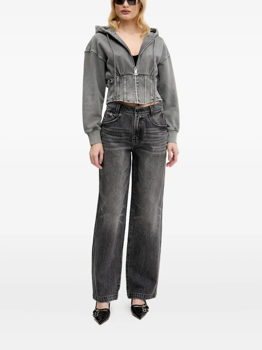 Выцветшие джинсы широкого кроя Miss Sixty, серый
Выцветшие джинсы широкого кроя Miss Sixty, серый