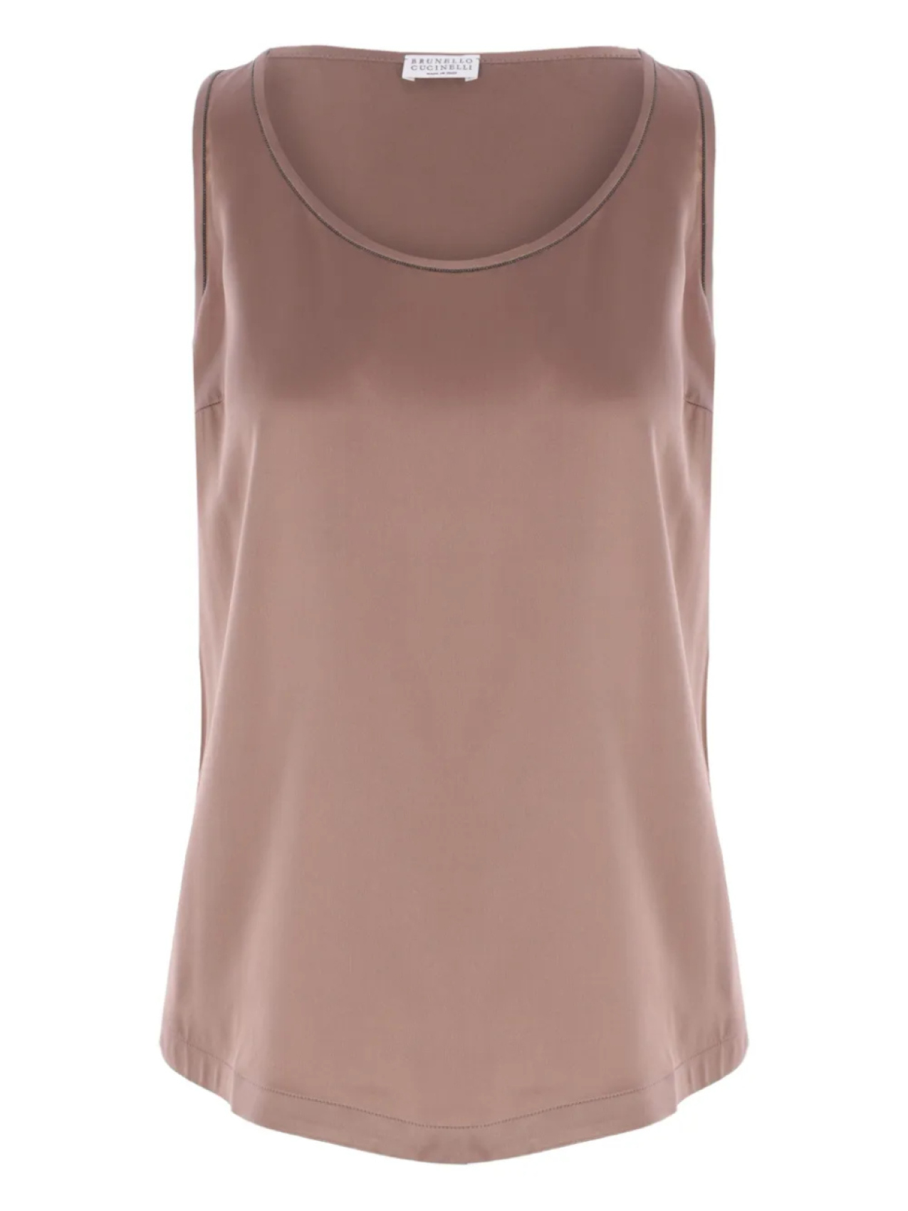 Майка из шелка и атласа Brunello Cucinelli, коричневый
Майка из шелка и атласа Brunello Cucinelli, коричневый