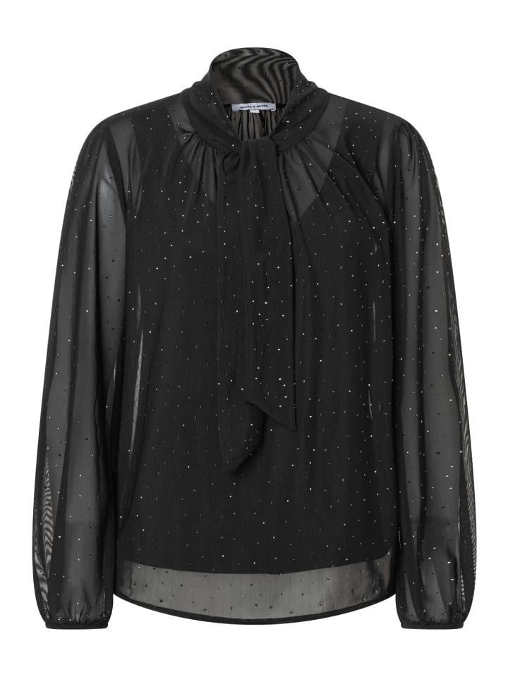 элегантная блузка с длинными рукавами, блестящие камни черного цвета More & More
элегантная блузка с длинными рукавами, блестящие камни черного цвета More & More