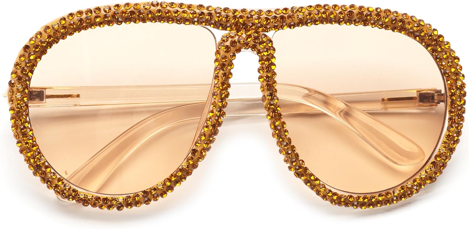 bullabulling Большие солнцезащитные очки-пилот со стразами для женщин и мужчин, винтажные, в стиле 70-х, с крупными тонированными линзами и защитой от УФ-излучения UV400, Tea
bullabulling Большие солнцезащитные очки-пилот со стразами для женщин и мужчин, винтажные, в стиле 70-х, с крупными тонированными линзами и защитой от УФ-излучения UV400, Tea