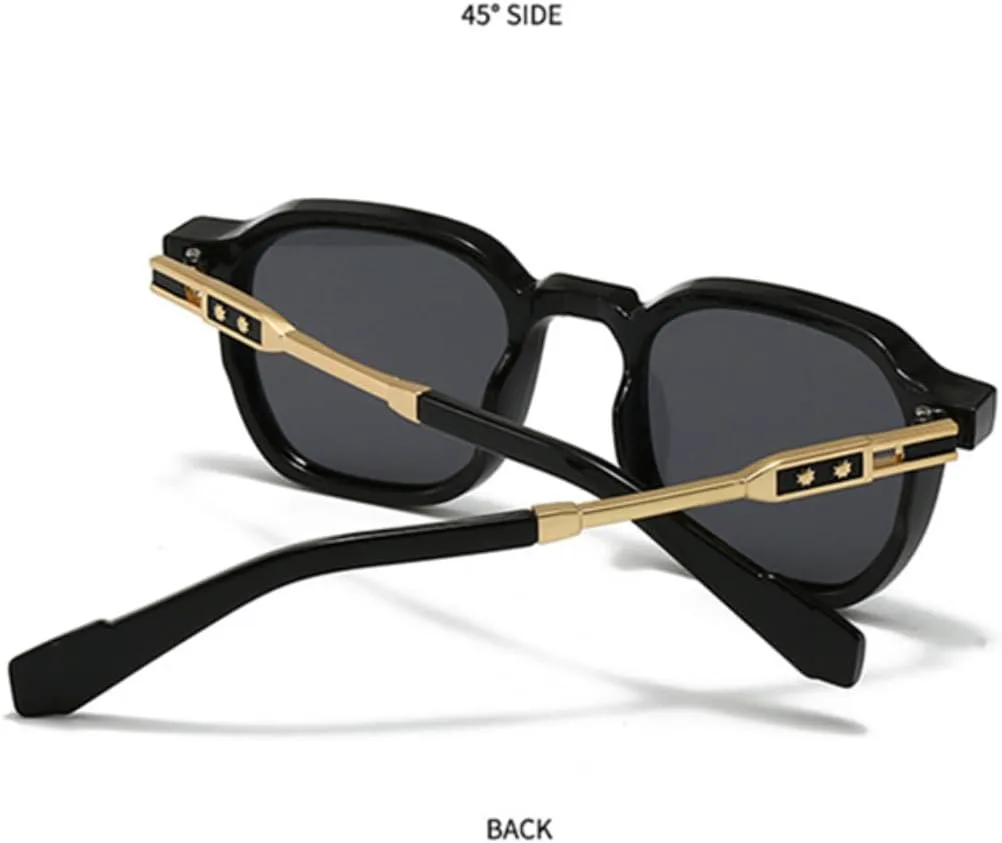 Мужские солнцезащитные очки в стиле ретро с градиентным переходом, защитой от УФ-излучения UV400 и заклепками, женские — сине-зеленые VFDHN, Black Golden Grey
Мужские солнцезащитные очки в стиле ретро с градиентным переходом, защитой от УФ-излучения UV400 и заклепками, женские — сине-зеленые VFDHN, Black Golden Grey