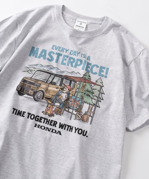 Make a ray! Футболка с коротким рукавом и круглым вырезом, с принтом, HONDA, серый
Make a ray! Футболка с коротким рукавом и круглым вырезом, с принтом, HONDA, серый