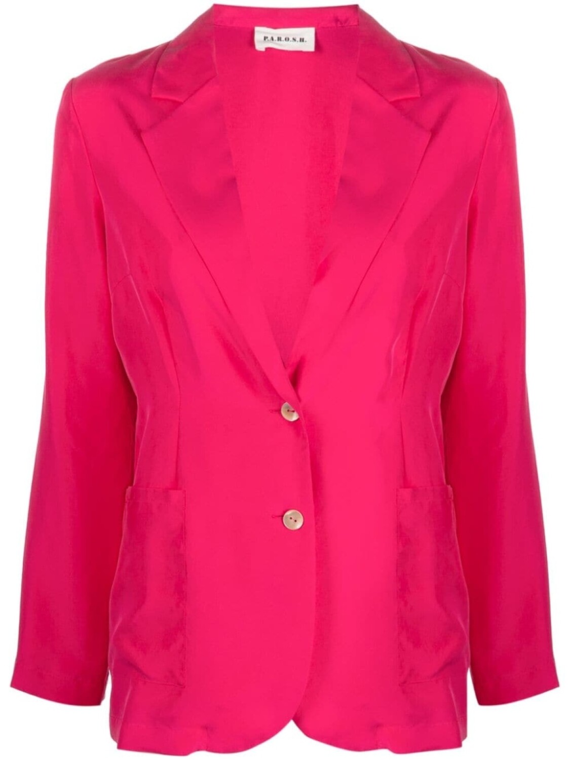 P.A.R.O.S.H. однобортный блейзер из смесового шелка, розовый
P.A.R.O.S.H. однобортный блейзер из смесового шелка, розовый