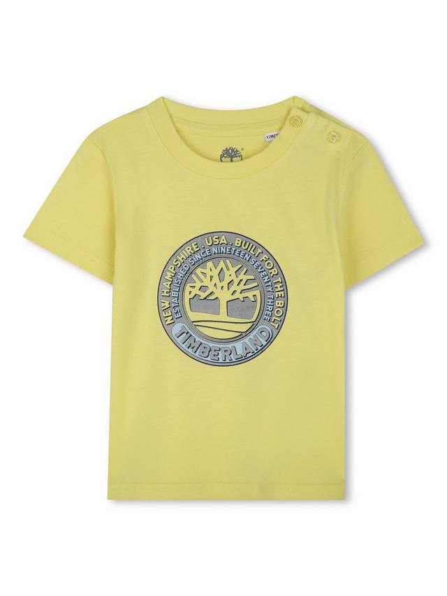 Хлопчатобумажная футболка с детским логотипом Timberland, цвет Straw Yellow
Хлопчатобумажная футболка с детским логотипом Timberland, цвет Straw Yellow