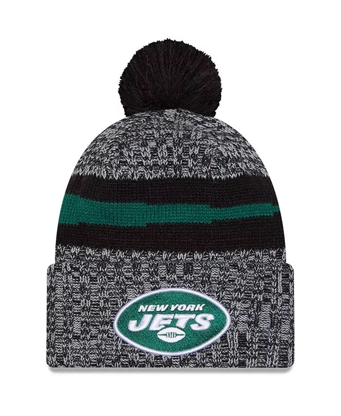 Мужская черная вязаная шапка New York Jets 2023 Sideline с манжетами и помпоном New Era
Мужская черная вязаная шапка New York Jets 2023 Sideline с манжетами и помпоном New Era