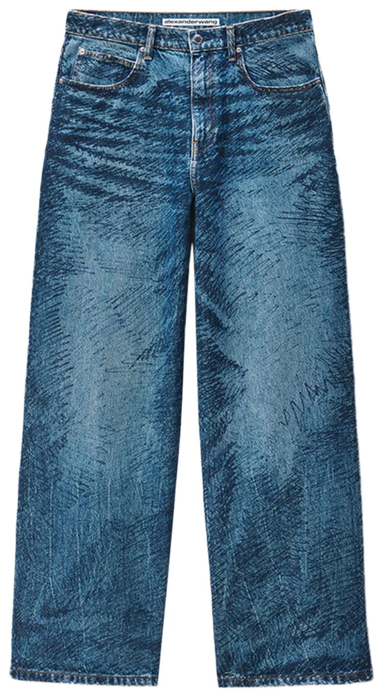 Джинсы Alexander Wang свободного кроя с принтом в стиле граффити, синий
Джинсы Alexander Wang свободного кроя с принтом в стиле граффити, синий