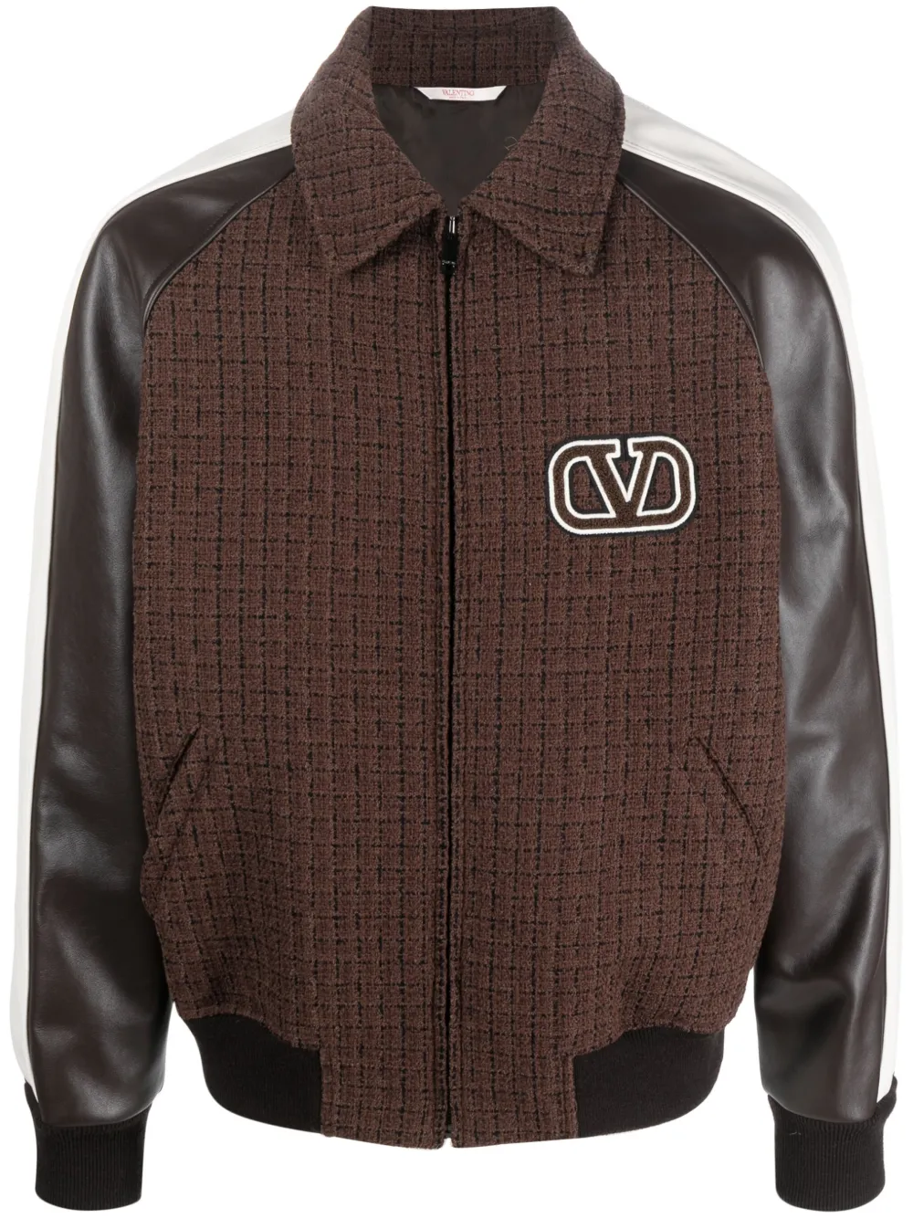 Бомбер с твидовой вставкой VALENTINO GARAVANI, коричневый
Бомбер с твидовой вставкой VALENTINO GARAVANI, коричневый