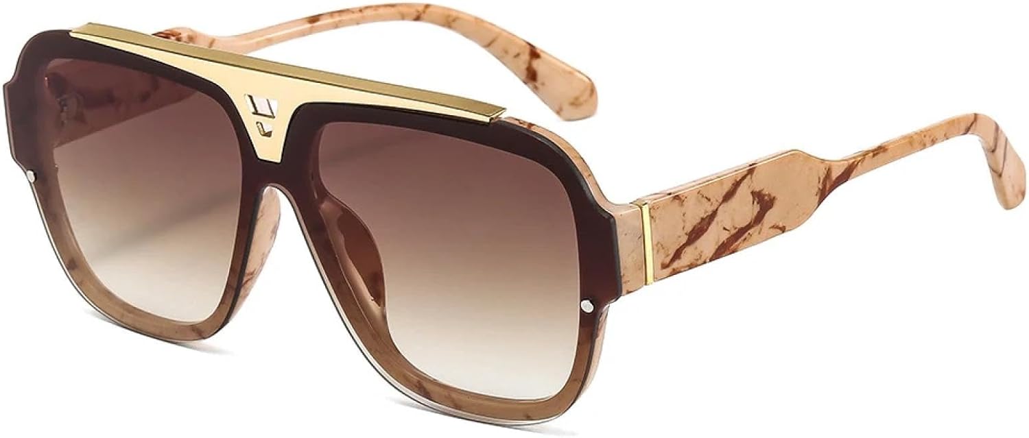 Модные винтажные солнцезащитные очки в крупной оправе для женщин и мужчин, роскошные, популярные, для путешествий, с защитой от УФ-излучения UV400 TYUVIVO, Brown Brown
Модные винтажные солнцезащитные очки в крупной оправе для женщин и мужчин, роскошные, популярные, для путешествий, с защитой от УФ-излучения UV400 TYUVIVO, Brown Brown