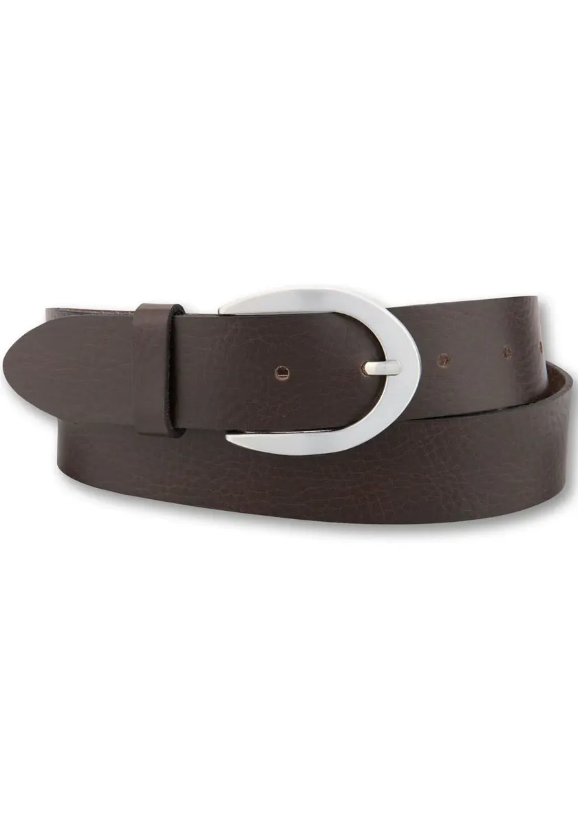 Кожаный ремень BERND GÖTZ с блестящей застежкой в форме подковы, коричневый
Кожаный ремень BERND GÖTZ с блестящей застежкой в форме подковы, коричневый