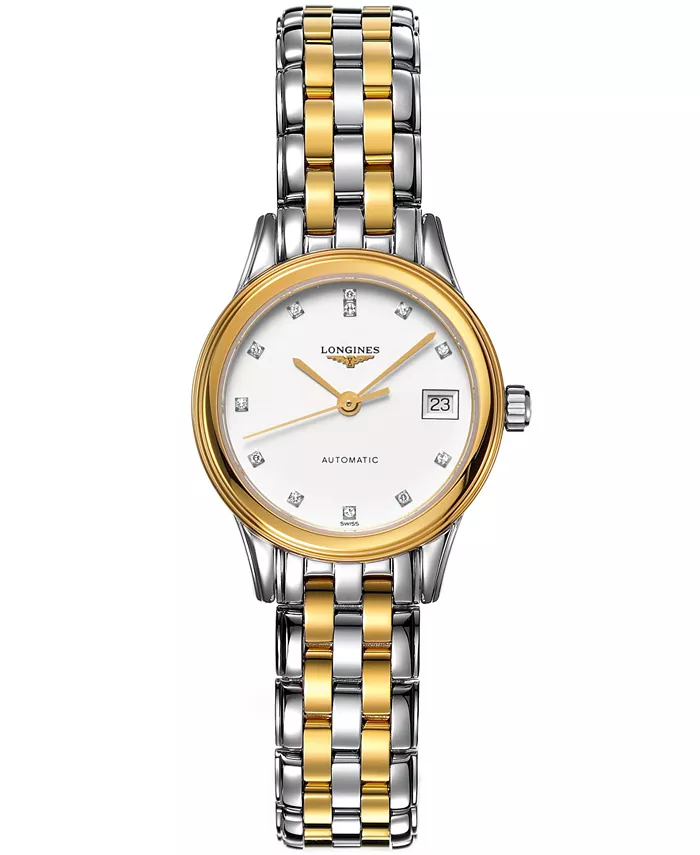 Женские швейцарские автоматические часы с бриллиантами, двухцветный браслет из нержавеющей стали, 26 мм, модель L42743277 Longines
Женские швейцарские автоматические часы с бриллиантами, двухцветный браслет из нержавеющей стали, 26 мм, модель L42743277 Longines