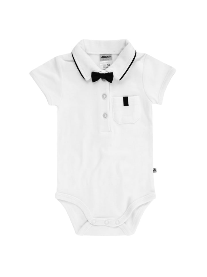 Jacky Классический боди с короткими рукавами и съемным бантом - белого цвета
Jacky Классический боди с короткими рукавами и съемным бантом - белого цвета