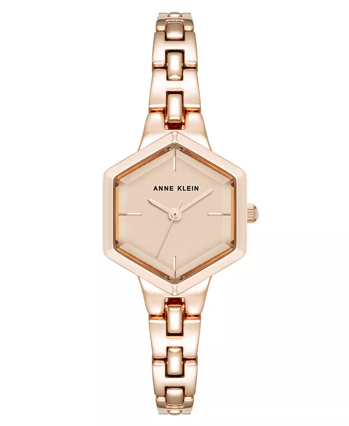 Женские часы-браслет Quartz Petite с шестигранным корпусом из розового золота, 21 мм Anne Klein, мультиколор 
Женские часы-браслет Quartz Petite с шестигранным корпусом из розового золота, 21 мм Anne Klein, мультиколор