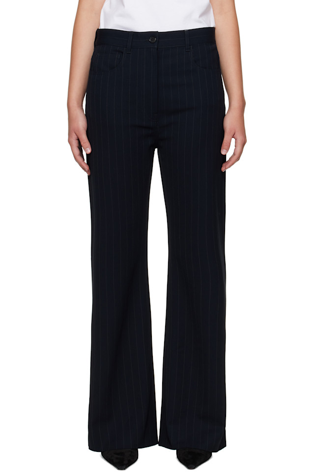 Брюки в тонкую полоску Acne Studios, темно-синий
Брюки в тонкую полоску Acne Studios, темно-синий