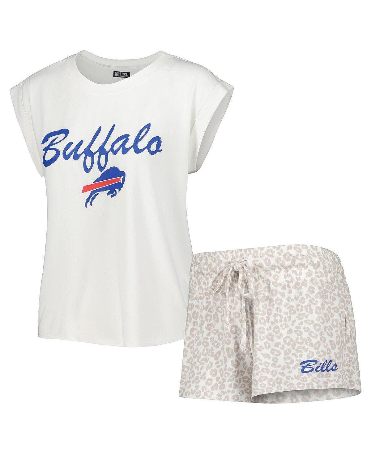 Женский комплект для сна из белой и кремовой трикотажной футболки и шорт Buffalo Bills Montana Concepts Sport
Женский комплект для сна из белой и кремовой трикотажной футболки и шорт Buffalo Bills Montana Concepts Sport