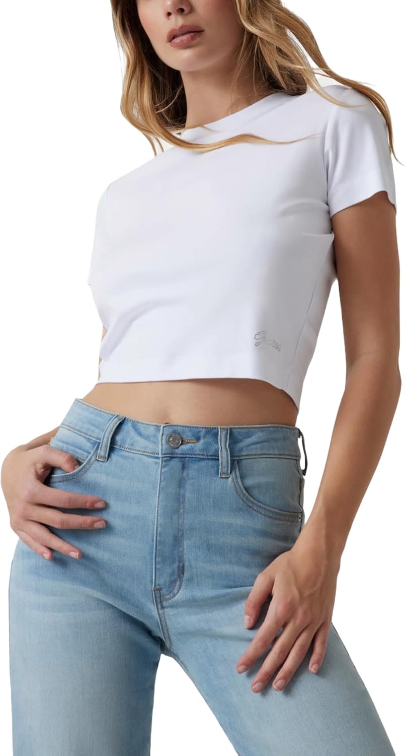 GUESS Женская Эко Футболка с Коротким Рукавом и Мини-Логотипом, Pure White, Белый, GUESS Женская Эко Футболка с Коротким Рукавом и Мини-Логотипом, Pure White
GUESS Женская Эко Футболка с Коротким Рукавом и Мини-Логотипом, Pure White, Белый, GUESS Женская Эко Футболка с Коротким Рукавом и Мини-Логотипом, Pure White